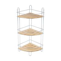 Полка угловая 3-х ярусная 19.5*19.5*48.5 "Рыжий кот" БАМБУК