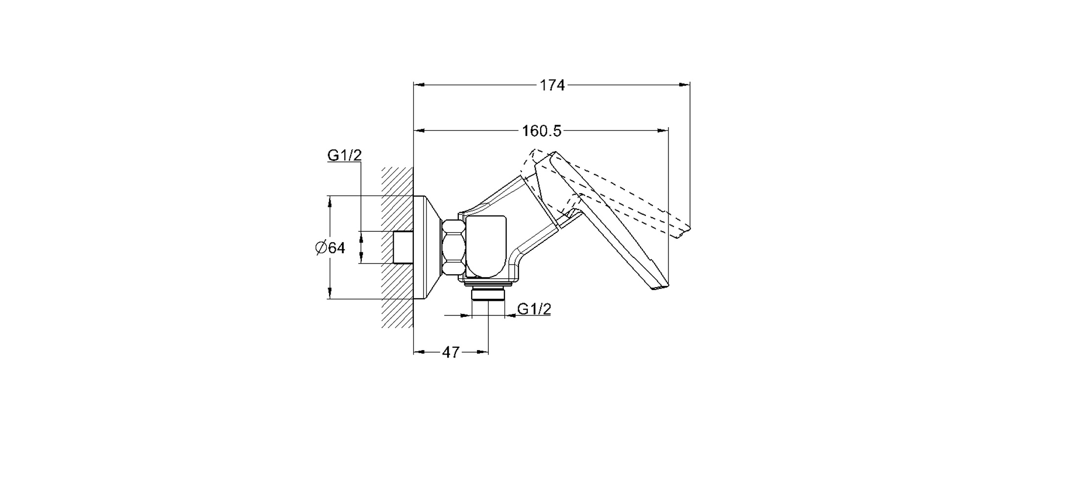Смеситель для душа G-lauf LOF5-A033
