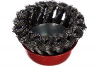 Щетка металлическая для УШМ чашка Ф65 КРЕОСТ круч. проволка