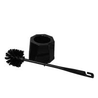 Ерш для унитаза с подставкой МУЛЬТИПЛАСТ МИНИ белый/черный