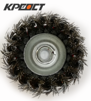 Щетка металлическая для УШМ чашка Ф125 КРЕОСТ крученая проволока