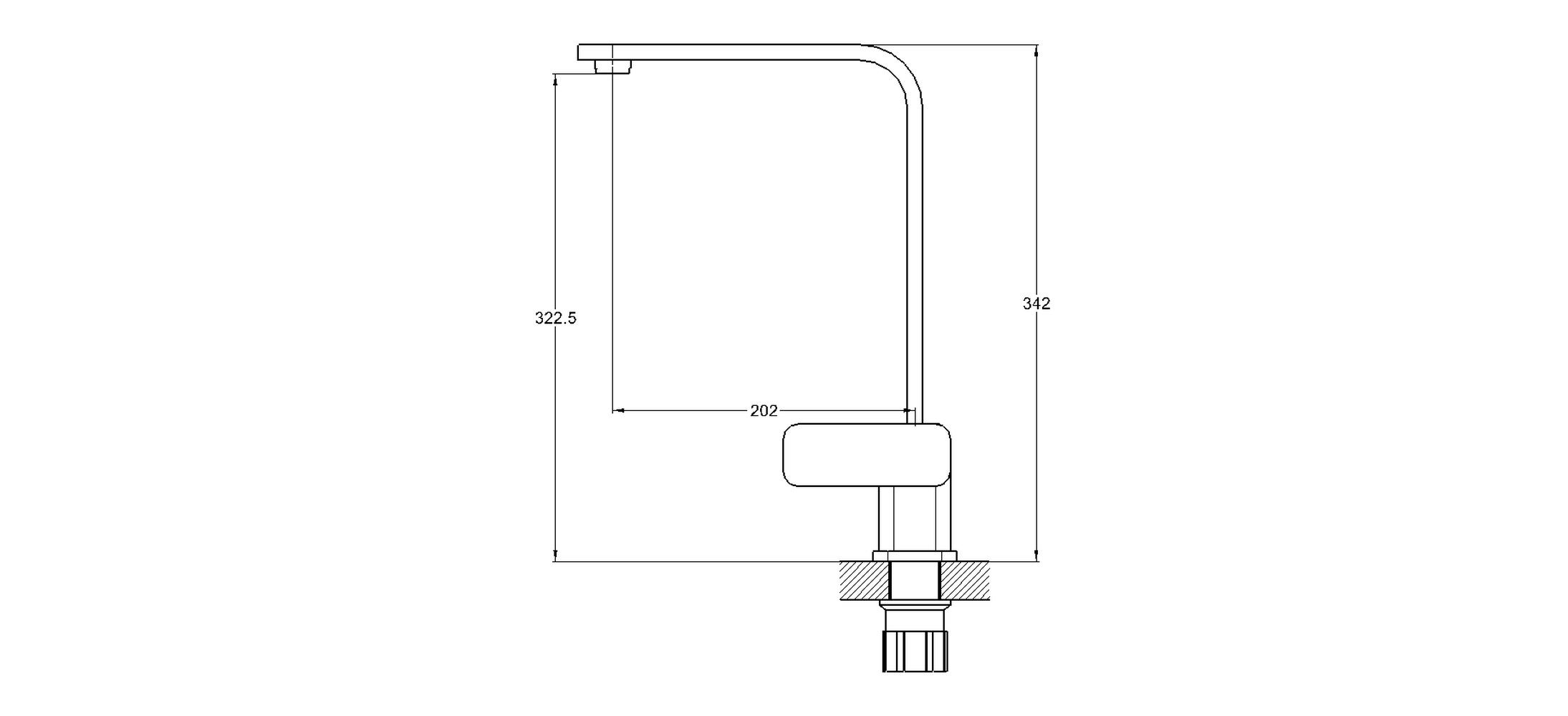 Смеситель для кухни G-lauf NEB4-A123KT бронза