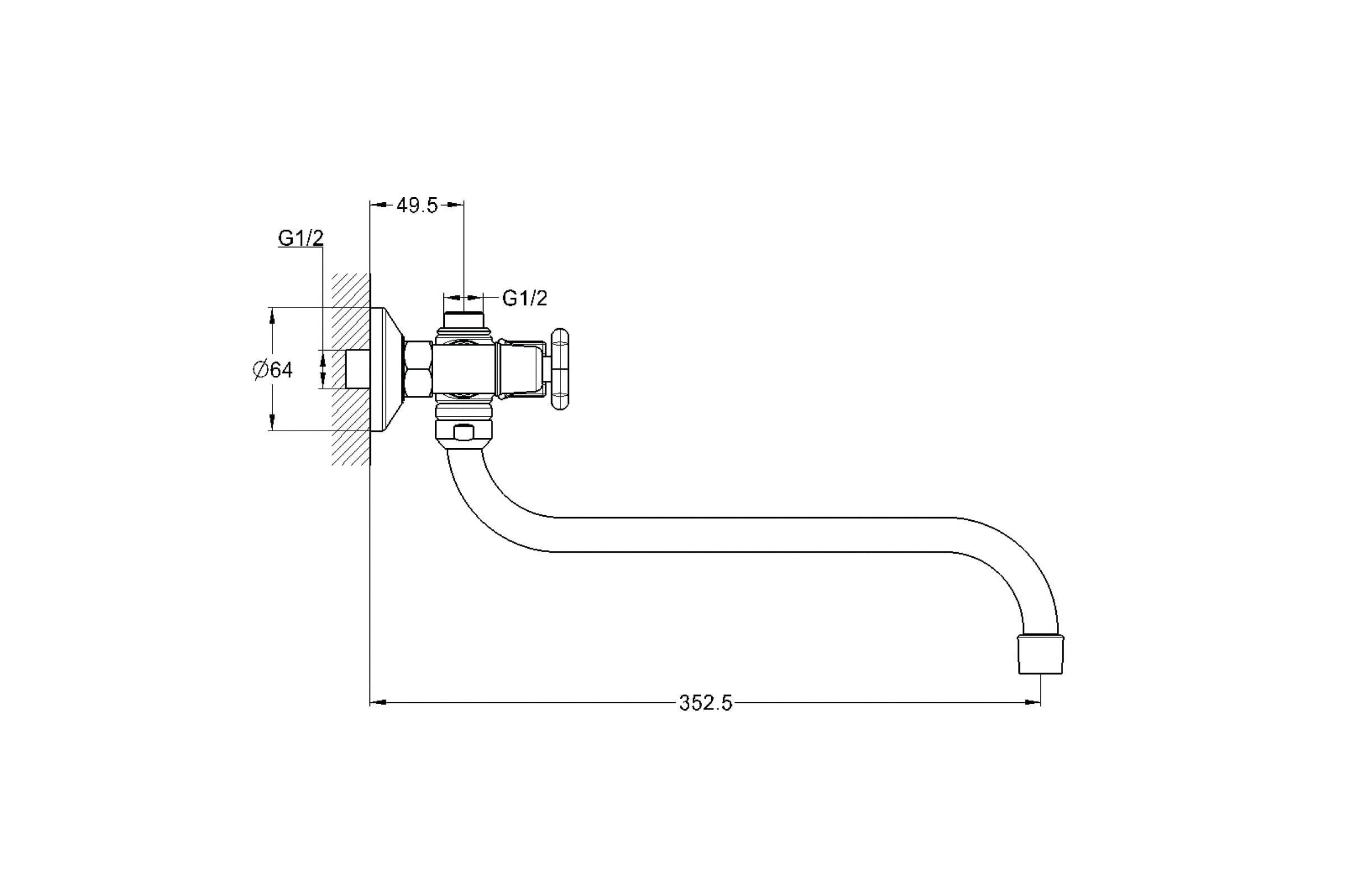Смеситель для ванны Solone JIK7-А102-А двухручковый