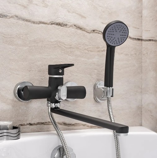 Смеситель для ванны РМС SL77BL-006E черный