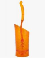 Ерш для унитаза с подставкой Splin and Clean пластик. оранжевый