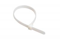 Хомут-стяжка пластиковый 2,5*200 IEK белые 100 шт