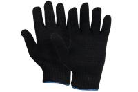 Перчатки утепленные ЧЕРНЫЕ с ПВХ