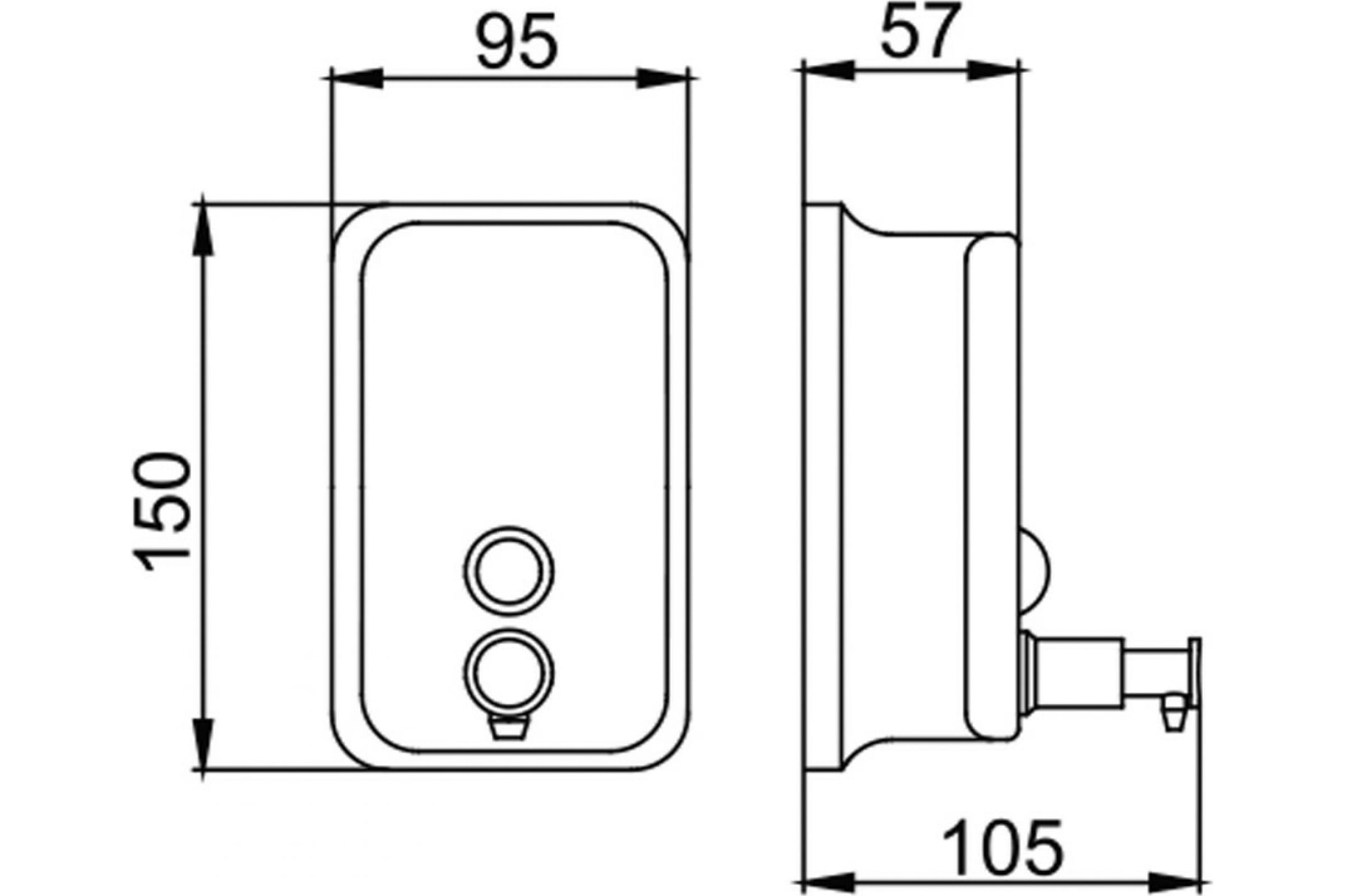 Дозатор для жидкого мыла FRAP 401 нержавеющий