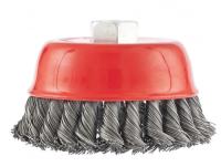 Щетка металлическая для УШМ чашка Ф100 КРЕОСТ круч. проволка