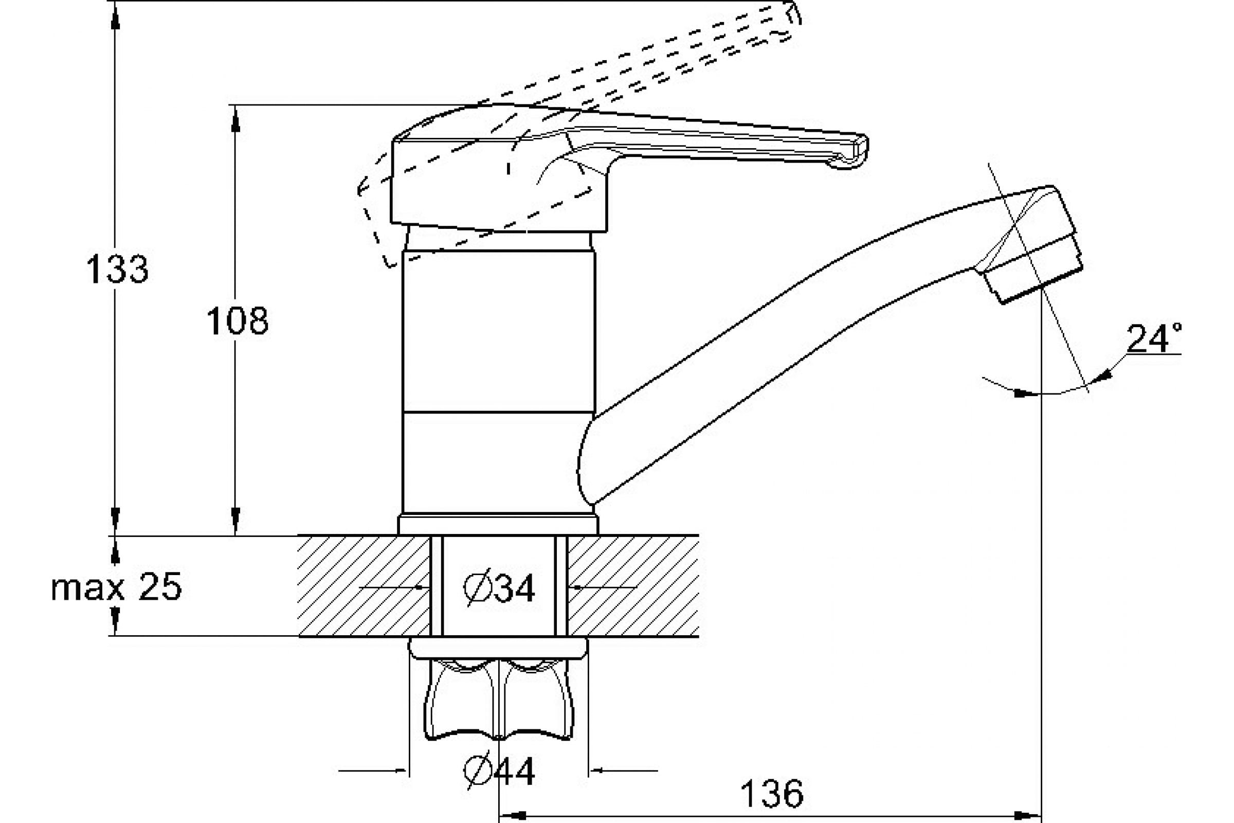 Смеситель для умывальника Solone SIT4-В182