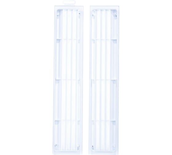 Решетка вентиляционная пластиковая переточная 450*91 2 шт Эра 4409ДП