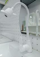 Смеситель для кухни ALOUTE A0613K-8 белый гибкий излив