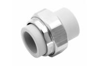 Полипропиленовая муфта разъемная Ф25 с металлической гайкой