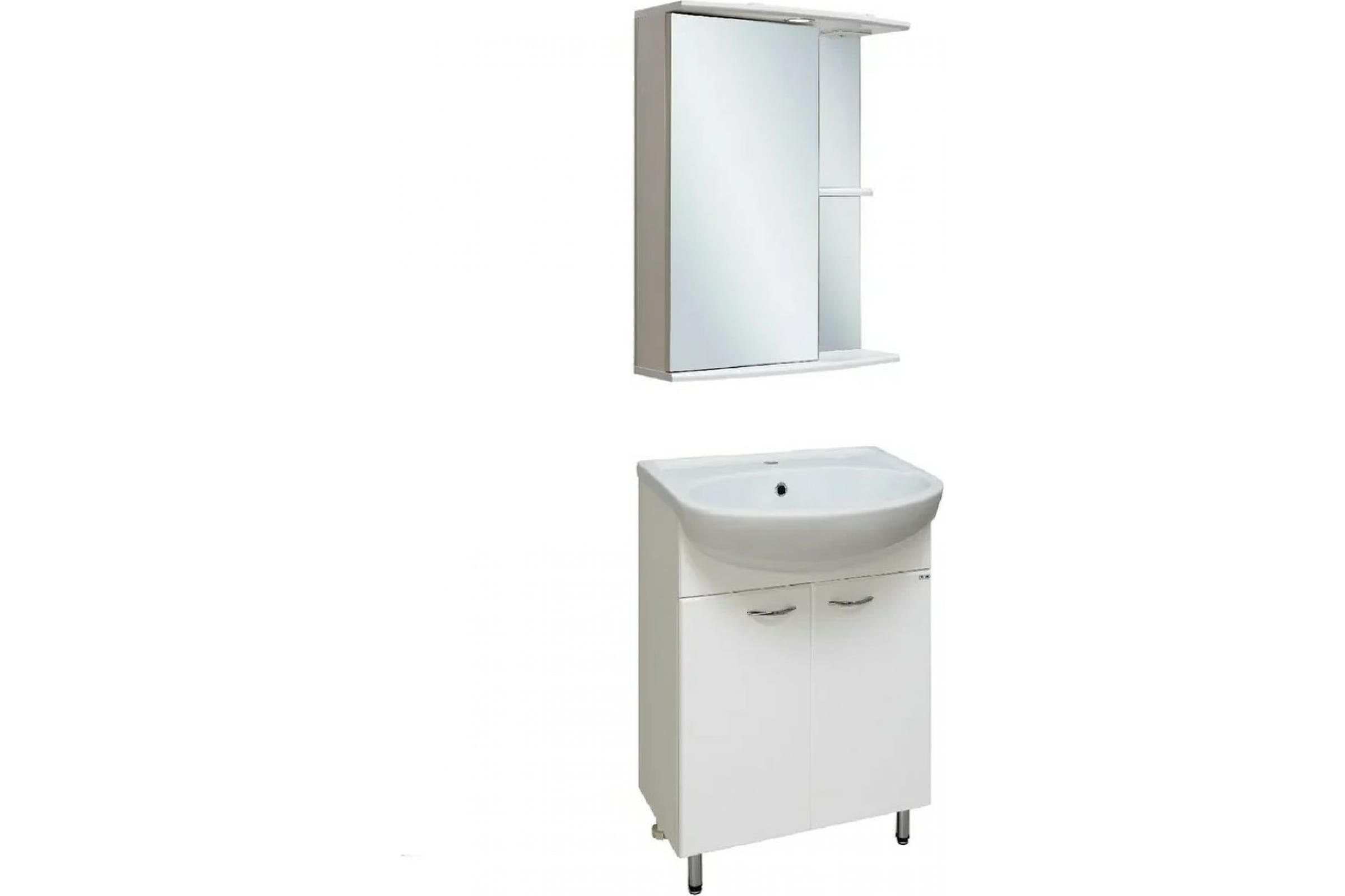 Тумба MDW УЮТ 55-0 (2 двери) с умывальником Уют 50