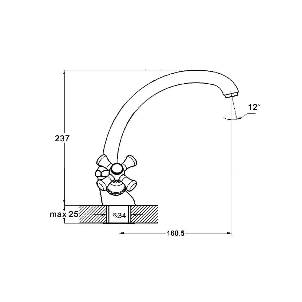 Смеситель для кухни G-lauf QMT4-B722