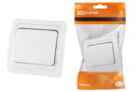 Выключатель врезной одинарный TDM Валдай 1804-0001