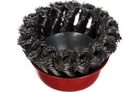 Щетка металлическая для УШМ чашка Ф65 КРЕОСТ круч. проволка