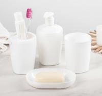 Набор акссесуаров для ванной AQUA белый пластиковый