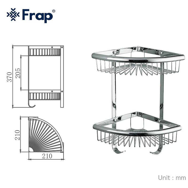 Полка угловая 2-х ярусная FRAP F352-1