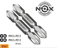 Биты крестообразные РZ 2/50  NOX STRONG с ограничителем 2 шт