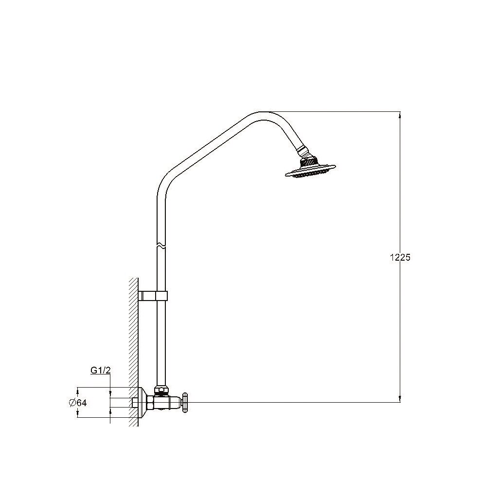 Смеситель c душевой стойкой Solone JIK16-A102
