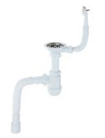 Сифон для мойки 3 1/2 АниПласт А0142SА15 с круглым переливом и гофрой