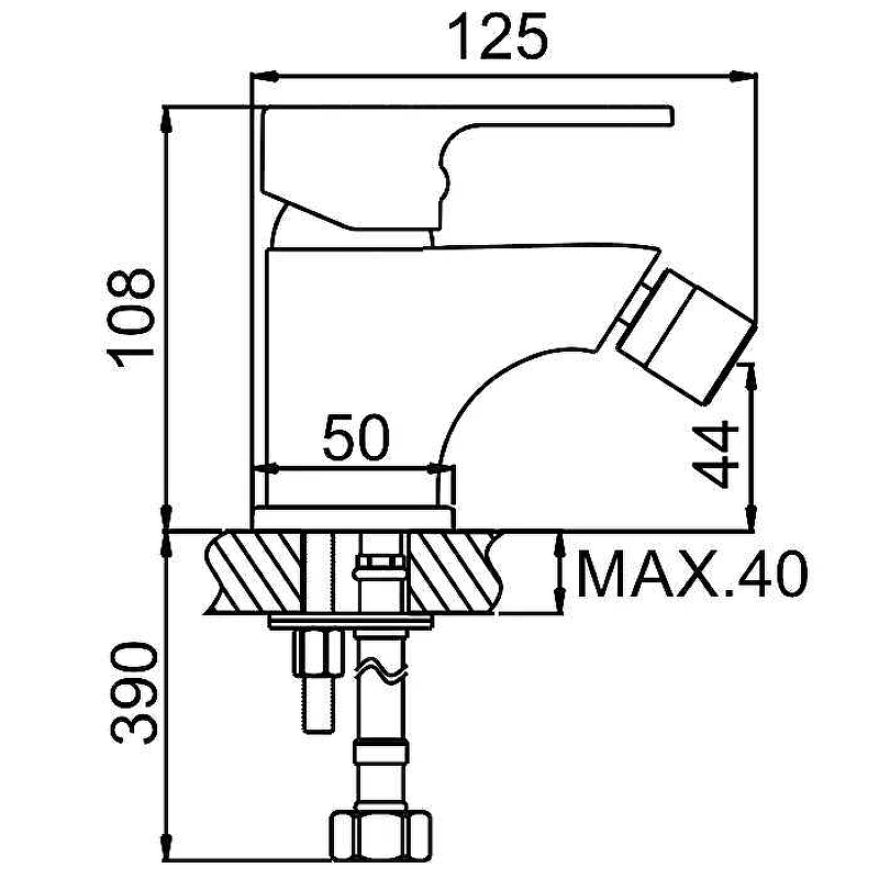 Смеситель для биде LEDEME L5003W белый