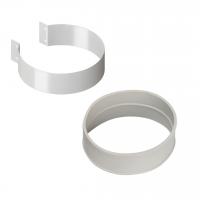 Хомут стальной с прокладкой для коаксиального дымохода 100мм