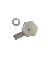 Угол для шланга с накидной гайкой 1/2ВР пластик