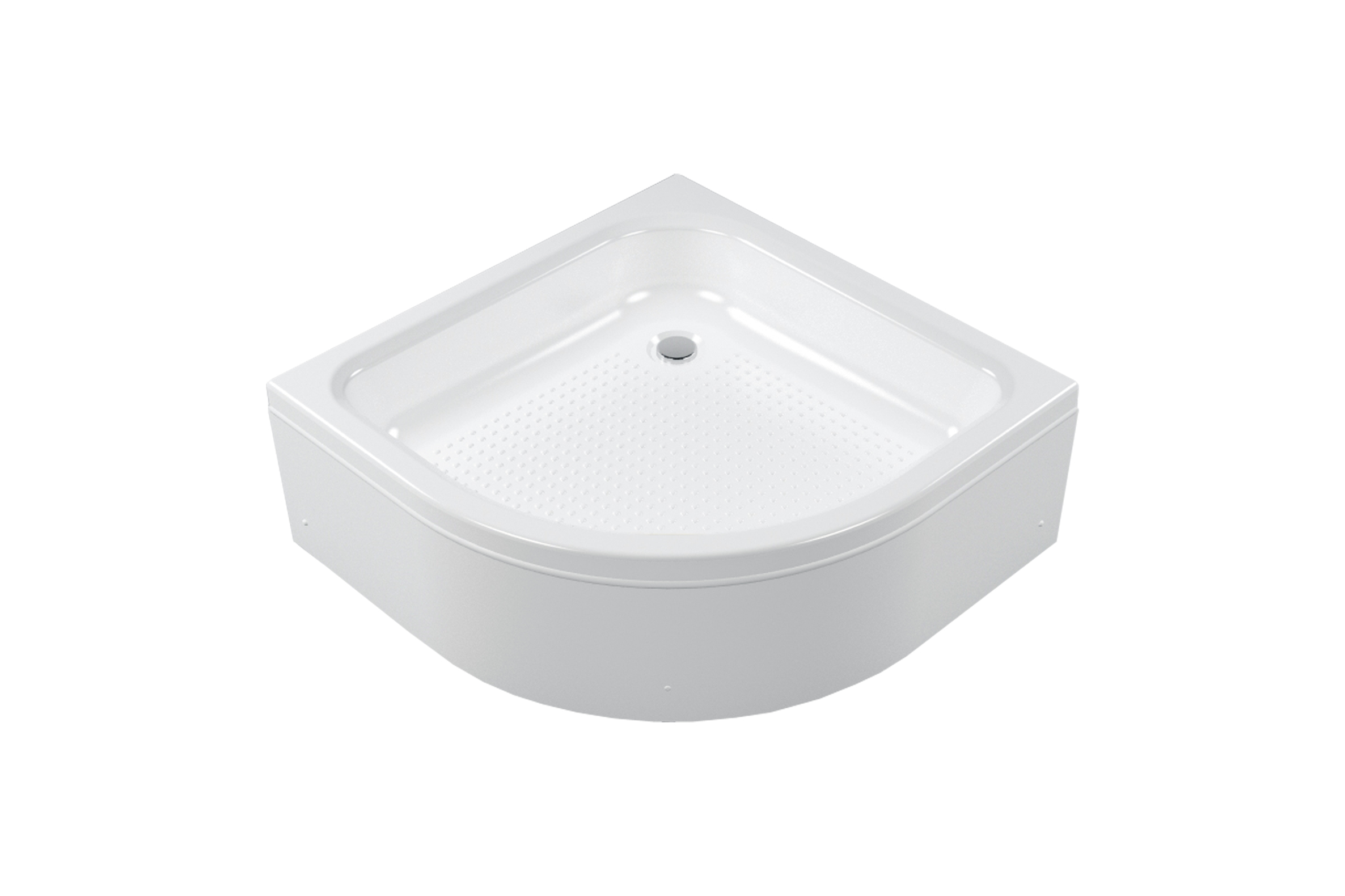 Душевой поддон 90*90 см высота 16 см акриловый полукруг (каркас+экран)