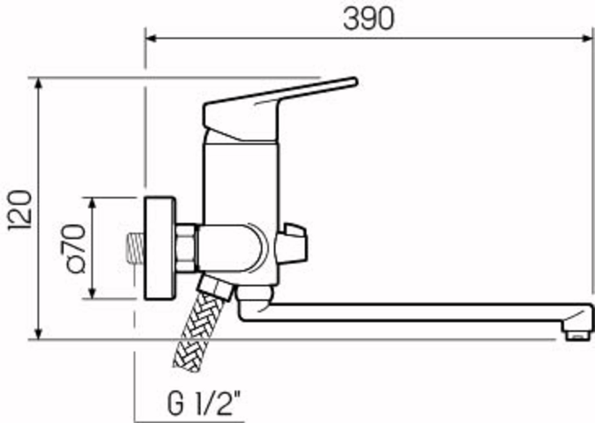 Смеситель для ванны РМС SL132-006Е 