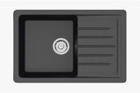 Мойка врезная ZETT lab. 42/Q4 квадрат черная матовая