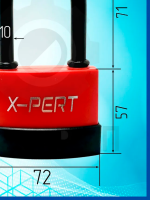 Замок навесной XPERT  new 63 мм влагостойкий, удлиненная дужка XP-МР1063