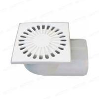 Трап РТП 15*15 Ф110 горизонтальный пластиковая решетка белый 