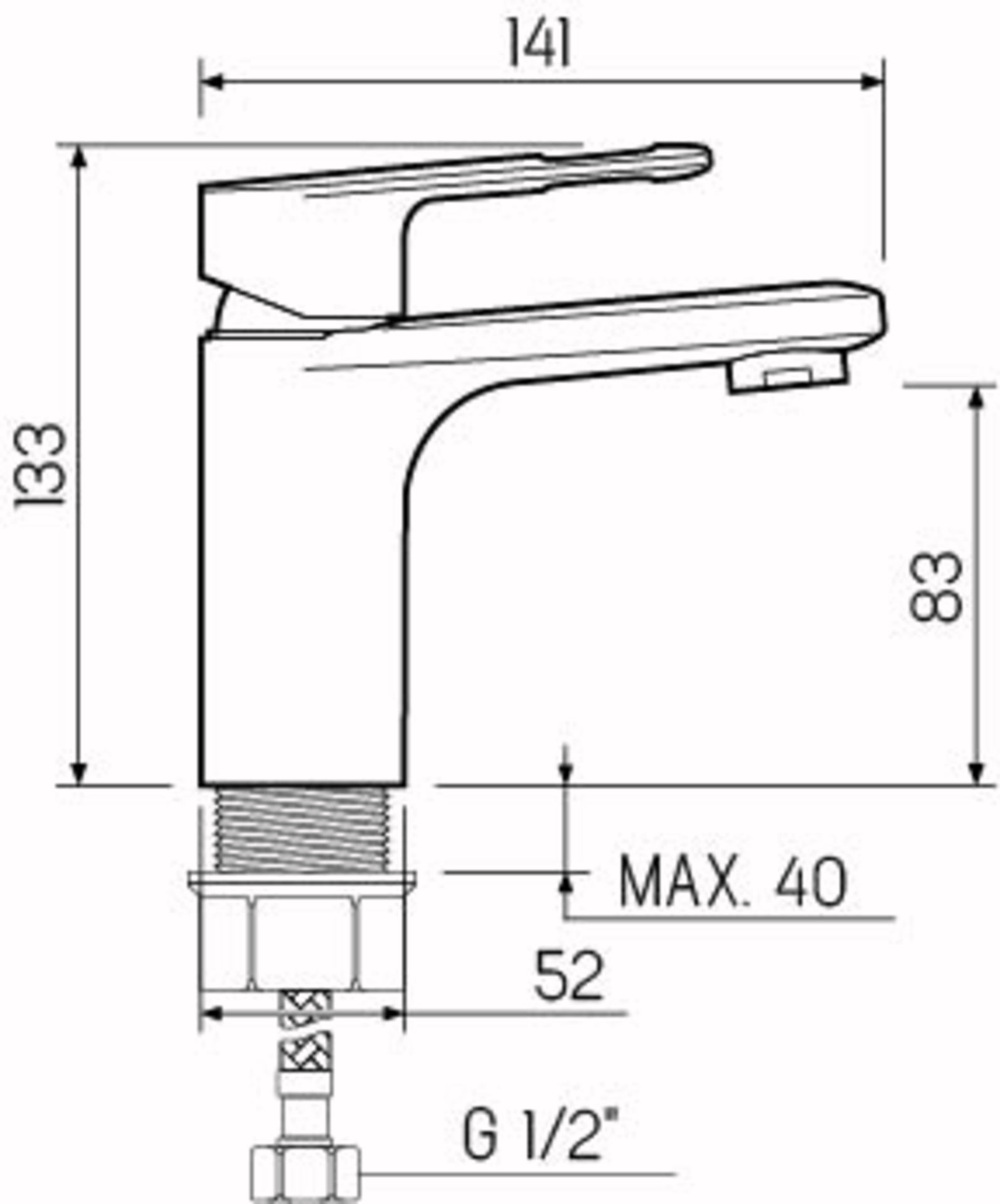 Смеситель для умывальника РМС SL134-001F 