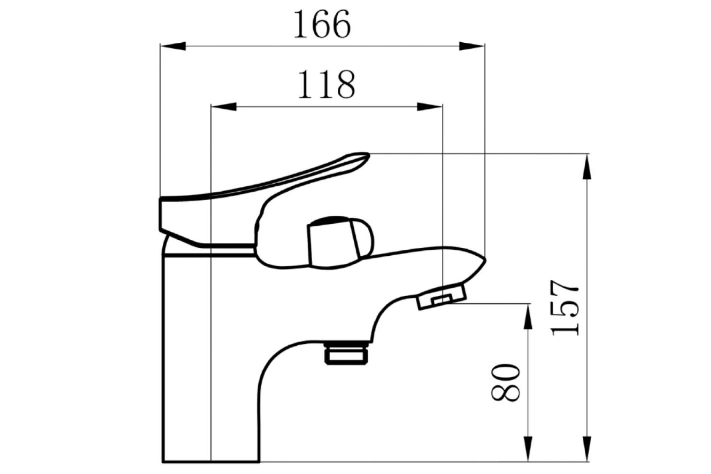 Смеситель для умывальника-биде РМС SL120-001F-2