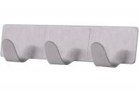 Крючки на планке 3 шт. самоклеющиеся МУЛЬТИДОМ 27-96