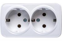 Розетка накладная двойная 16А TDM ДАЧА Народная 1824-0010 с заземлением 