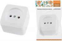 Розетка накладная одинарная 10А TDM ДАЧА Народная 1824-0007 