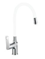Смеситель для кухни OUTE T30293B гибкий белый