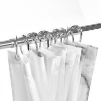 Шторка для ванной 180*180 РМС ШП-02С Белый мрамор