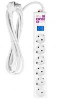 Сетевой фильтр 6 гнезд 1.9 метра 3,5 кВт КУБ