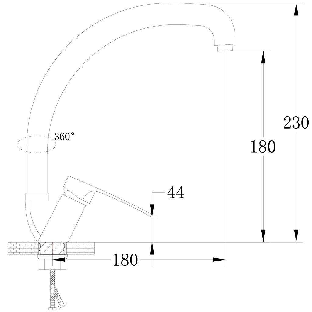 Смеситель для кухни РМС SL52-011F 