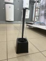 Ерш для унитаза с подставкой SCANDI черный с антискозящим основанием