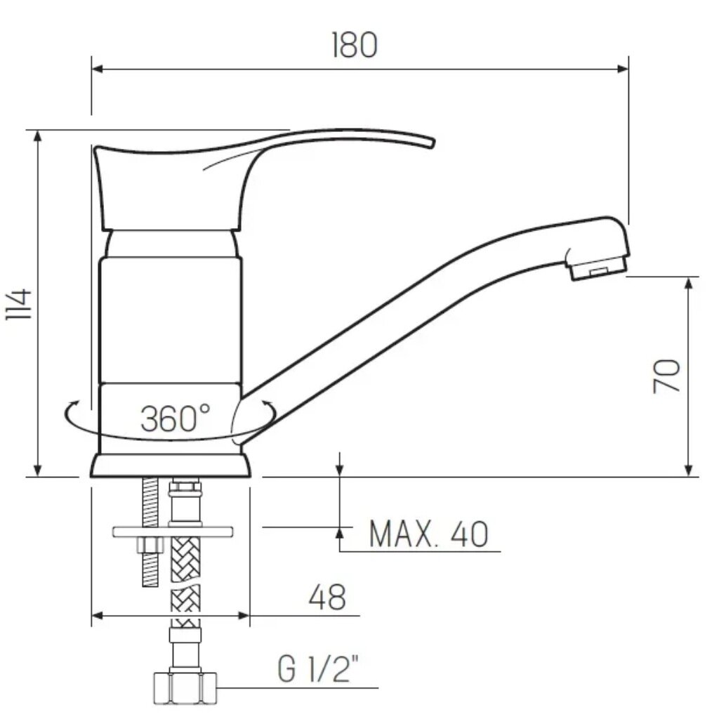 Смеситель для умывальника РМС SL86-004-15 