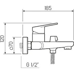 Смеситель для ванны РМС SL132-009E 