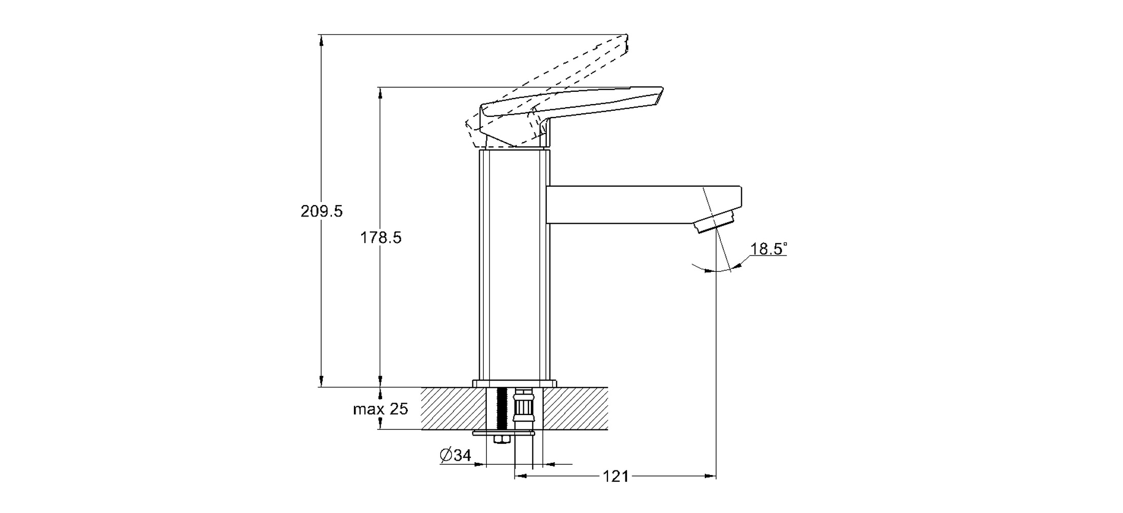 Смеситель для умывальника G-lauf LOF1-A033 