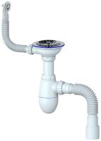 Сифон 3 1/2 В 426Р UNICORN с гофрой, с круглым переливом 