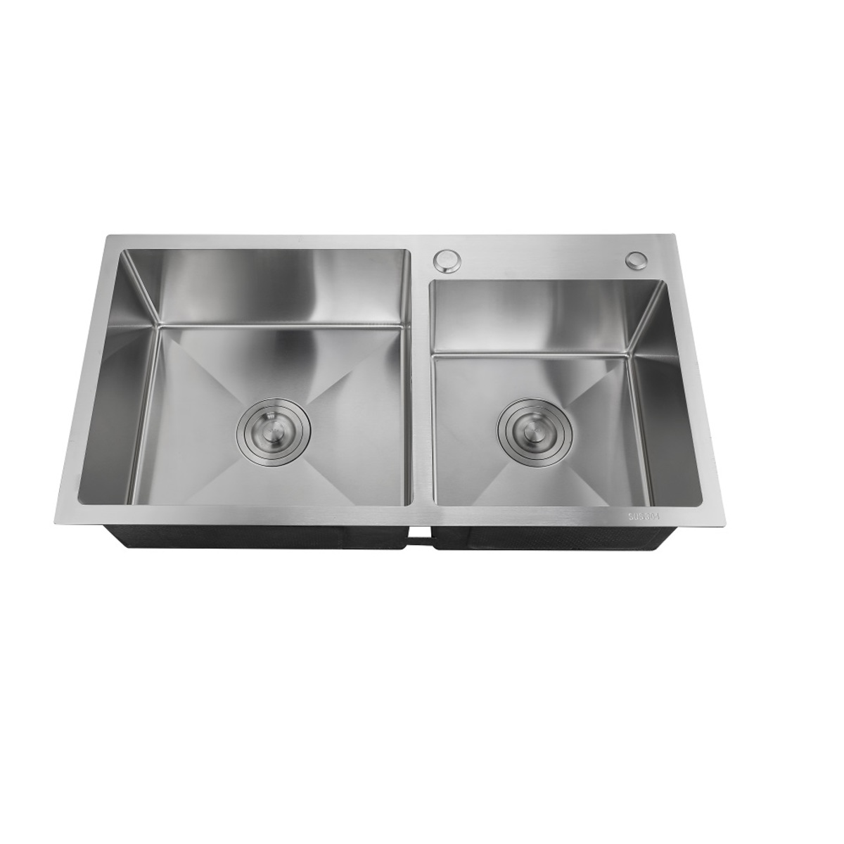 Мойка врезная РМС 78*43*20 MR-7843 двойная нержавейка (мойка+корзина раздвижная+дозатор врезной)