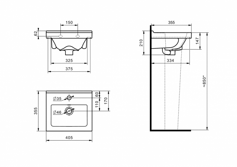 Умывальник-тюльпан SANTERI ВИЗИТ